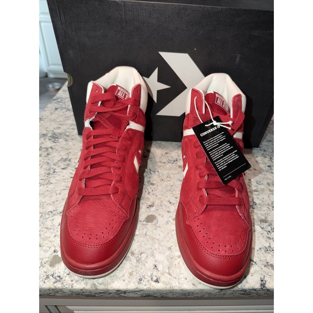 Converse Pro Weapon Leather Mid – Red/White Suede Men’s 10.5